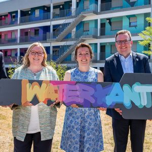 Auf gute Nachbarschaft: Gewobag feiert die Fertigstellung von 71 neuen Wohnungen an der WATERKANT Berlin